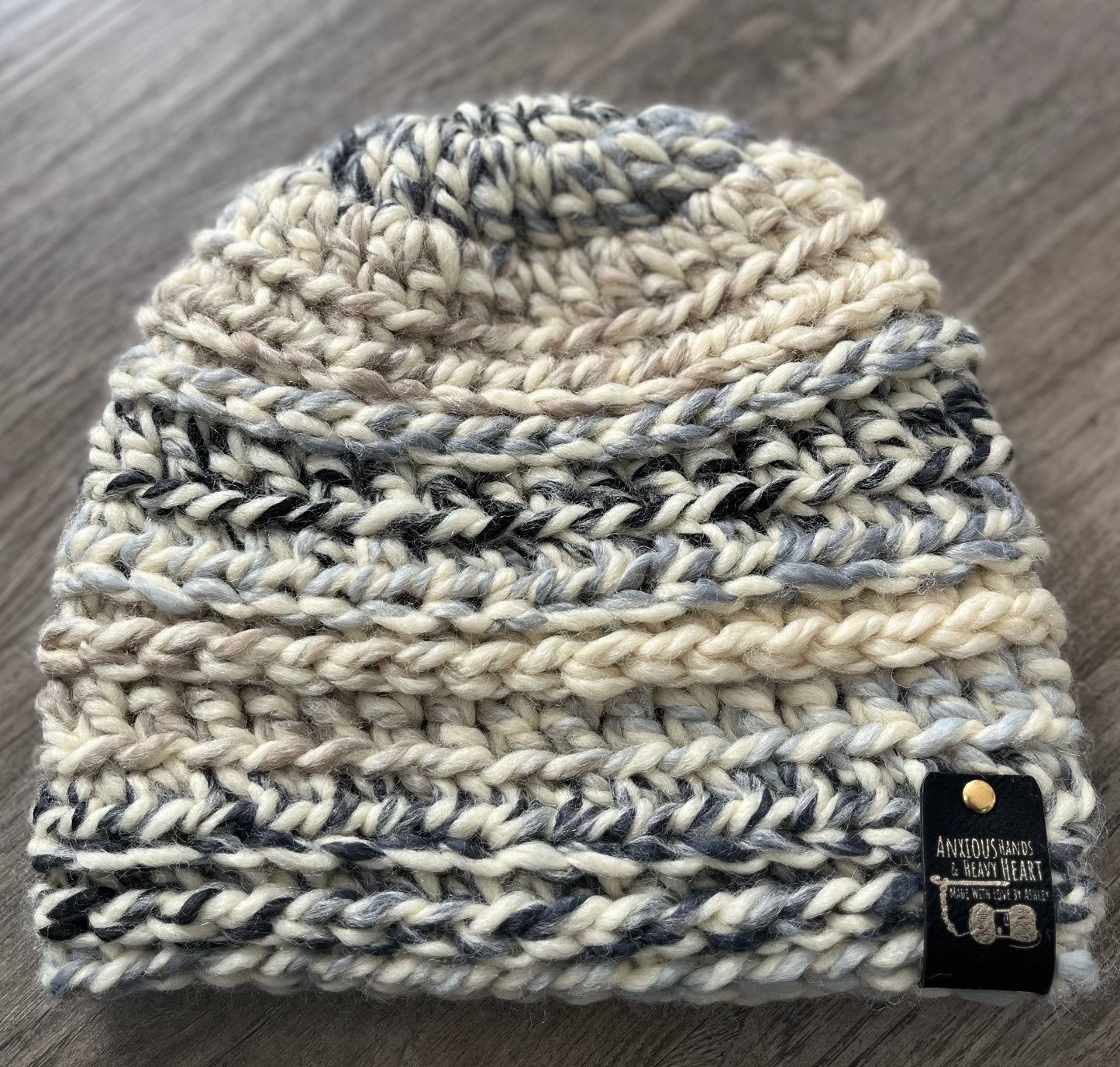 Adult Hat - Super Bulky Neutral Variegated