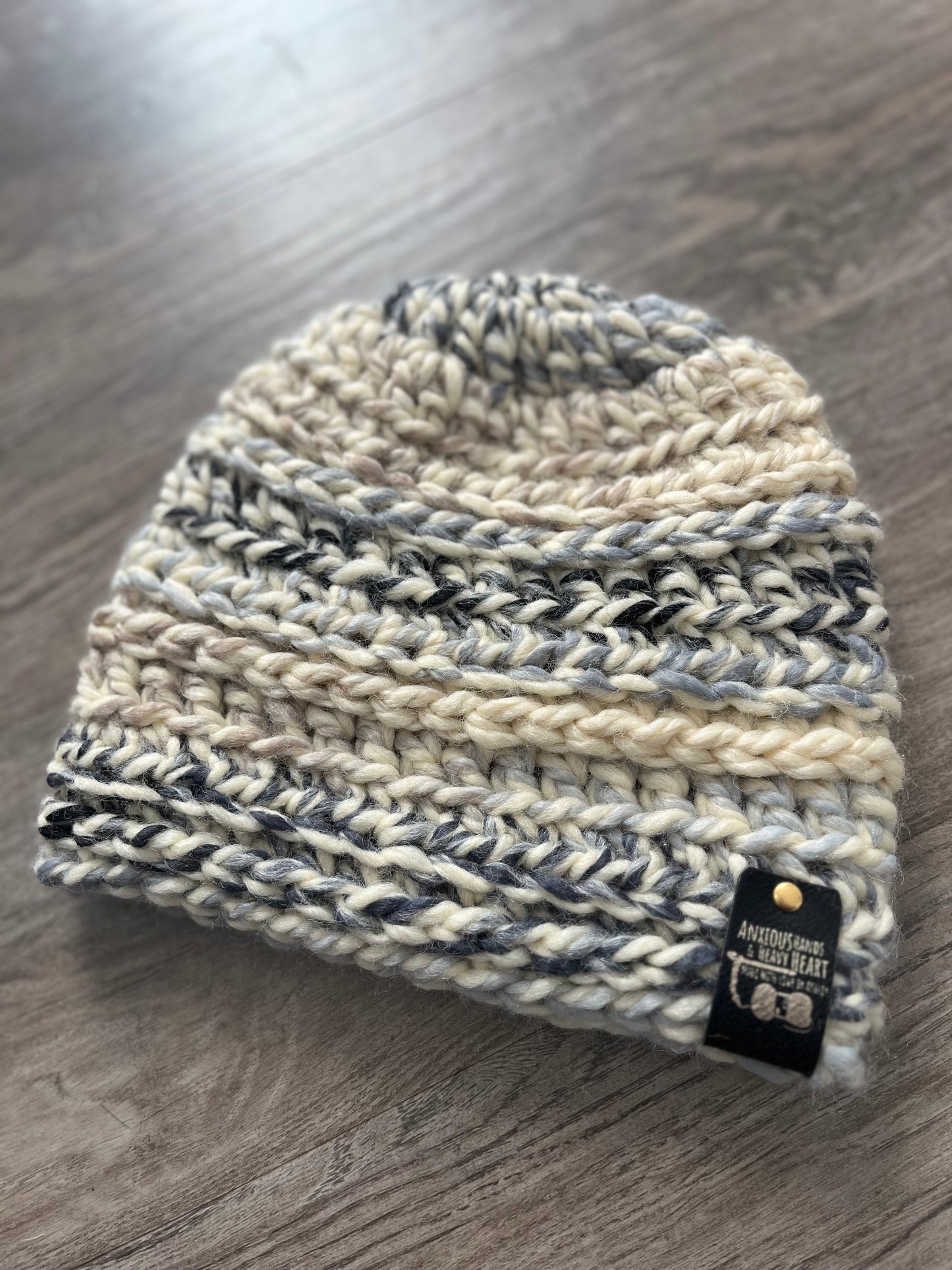 Adult Hat - Super Bulky Neutral Variegated