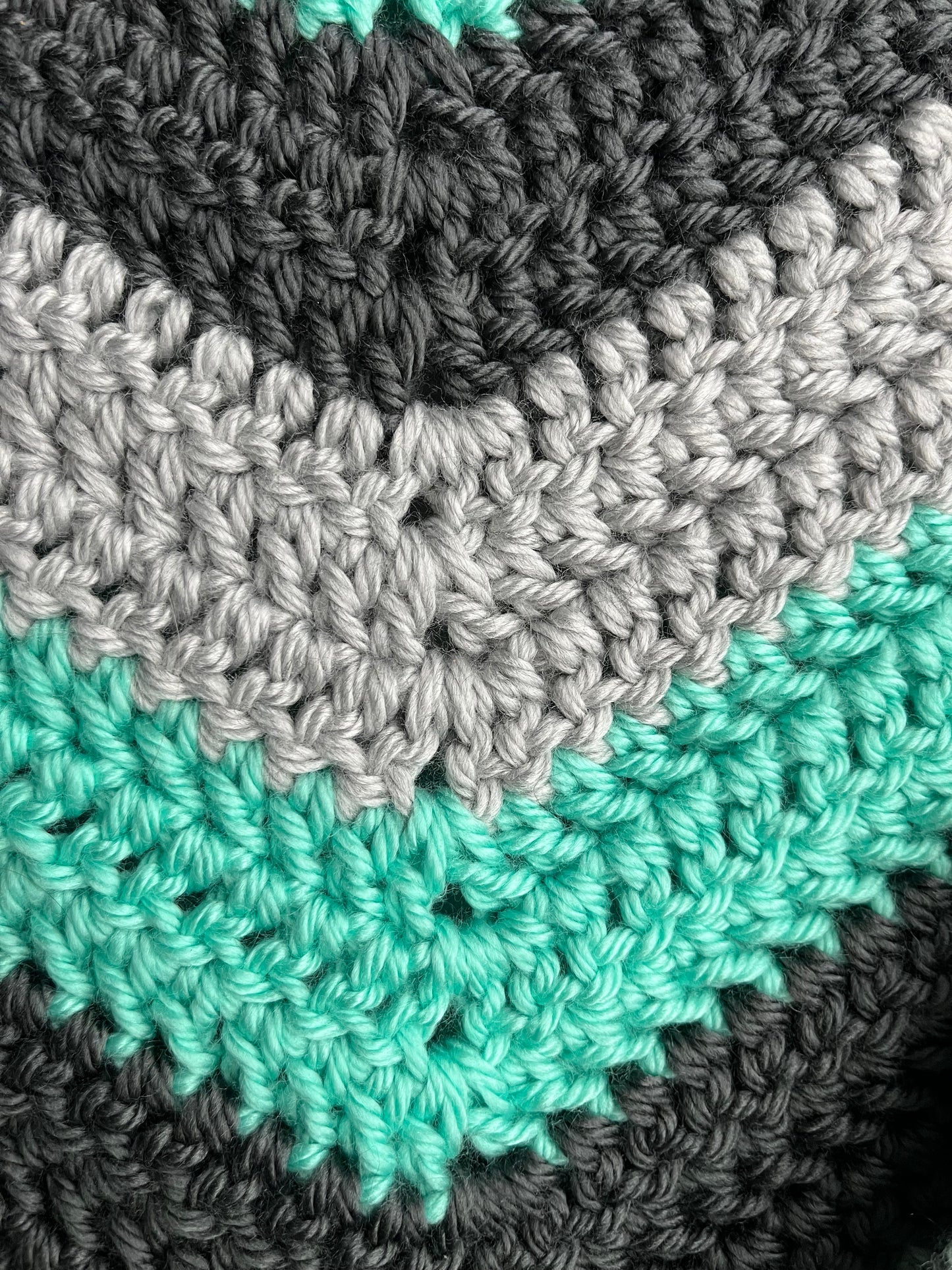 Teal & Grey Shawl Scarf